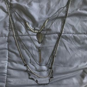AEO layered quartz necklace